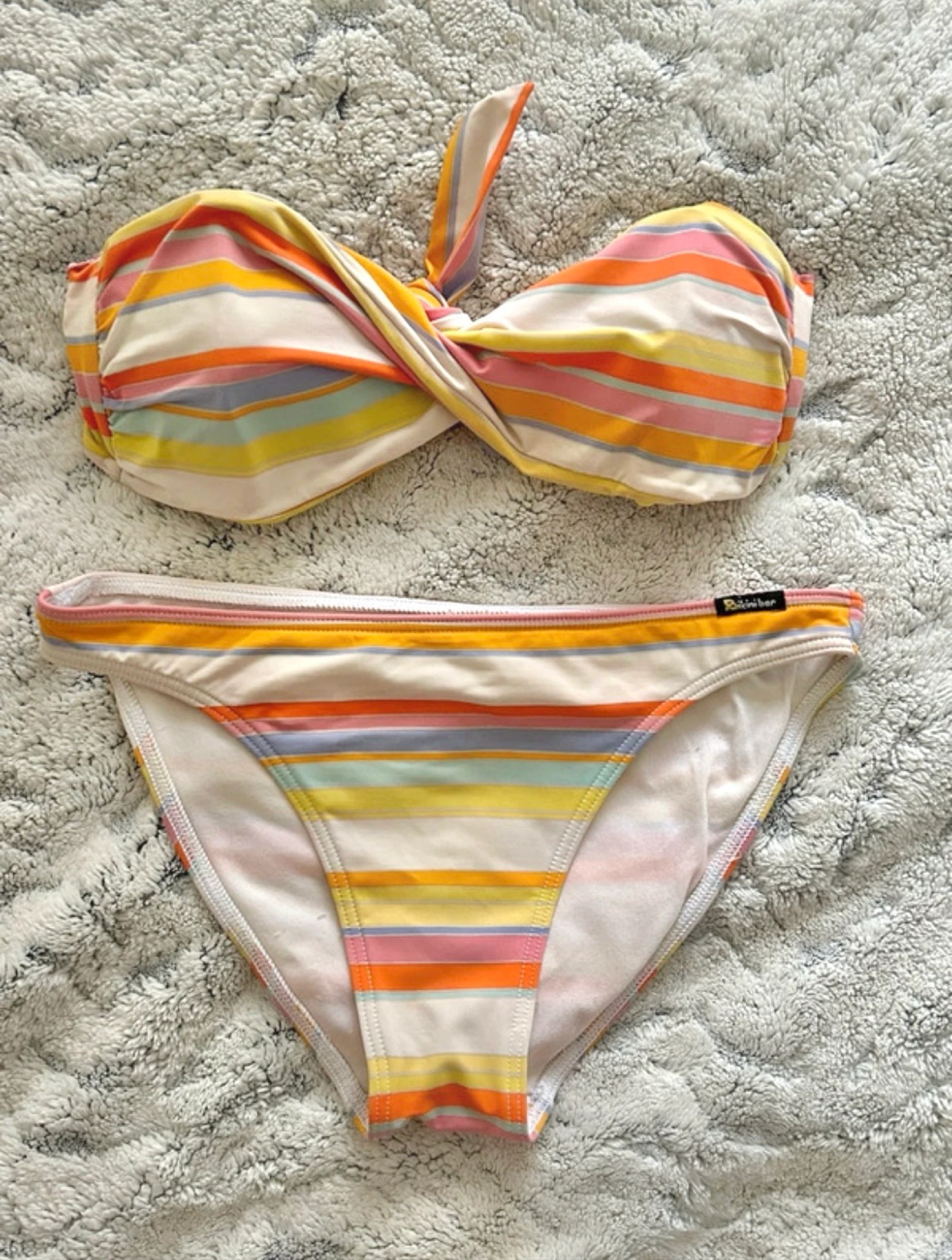 Biquíni de duas peças em poliéster listrado multicolorido Tamanho 36/S Bikini Bar – photo 5